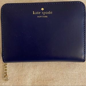 Leather Kate spade zip around wallet